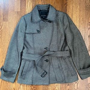 Banana Republic lined jacket size 10 brown/black tweed